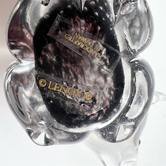 Lenox Savannah Sunset Art Glass Figurines Set of Three Giraffe Rhino Hippo - Picture 8 of 12